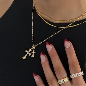 Gold cross necklace